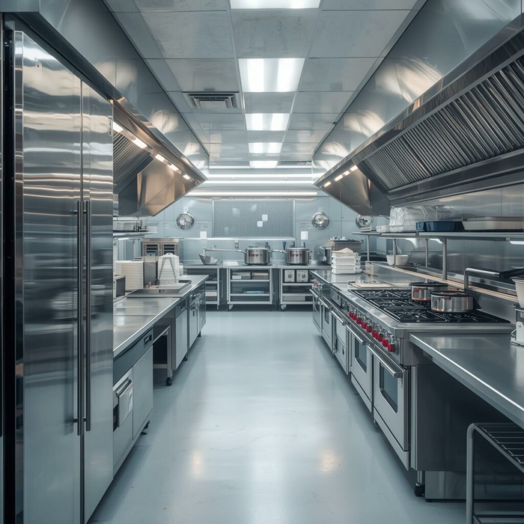 Commercial kitchen fitters installing a restaurant kitchen in London